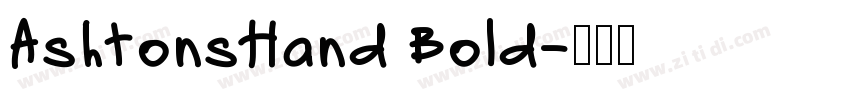 AshtonsHand Bold字体转换